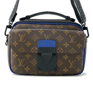 Louis Vuitton Monogram Macassar Brown S Lock Messenger Shoulder Bag